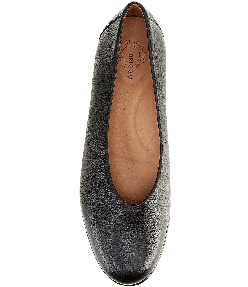 Brioso Waverly Leather Sweetheart Wedge Pumps