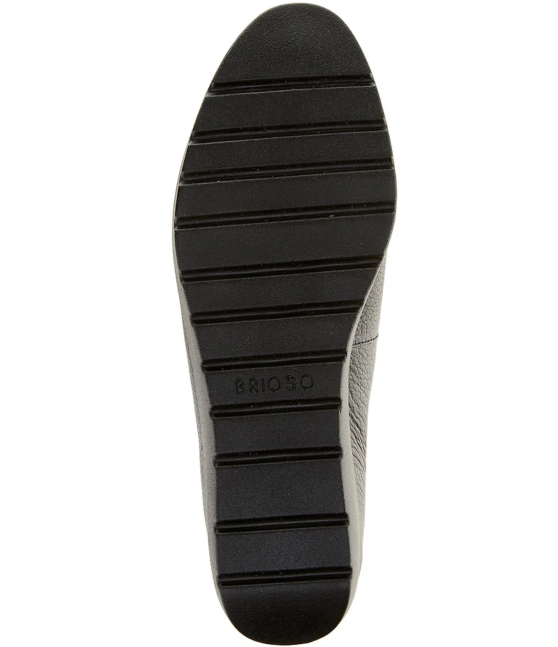 Brioso Waverly Leather Sweetheart Wedge Pumps