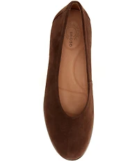 Brioso Waverly Suede Sweetheart Wedge Pumps