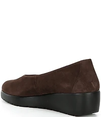 Brioso Waverly Suede Sweetheart Wedge Pumps