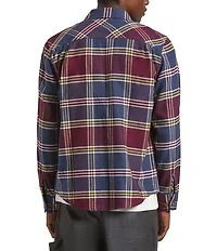 Brixton Bowery Plaid Long Sleeve Dyed Flannel Shirt
