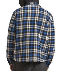 Brixton Bowery Plaid Long Sleeve Hooded Shirt Jacket