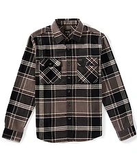 Brixton Bowery Plaid Long Sleeve Yarn Dyed Flannel Shirt