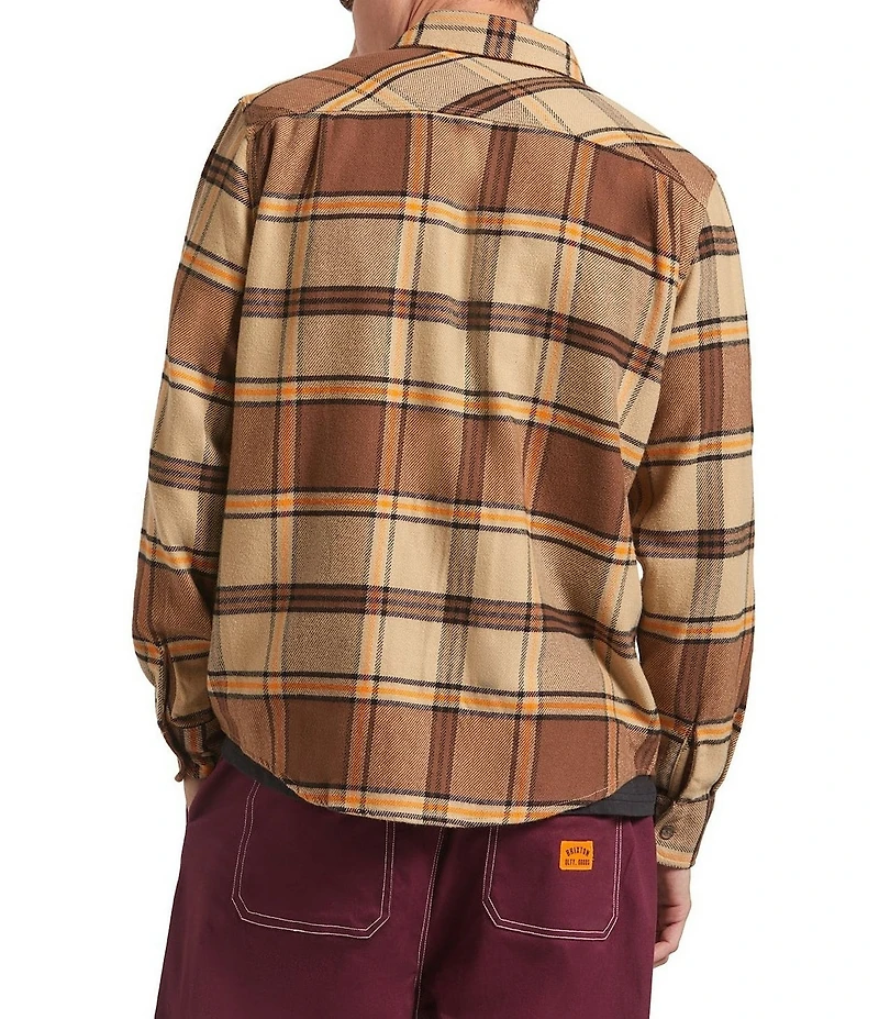 Brixton Bowery Plaid Long Sleeve Yarn Dyed Flannel Shirt