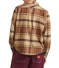 Brixton Bowery Plaid Long Sleeve Yarn Dyed Flannel Shirt