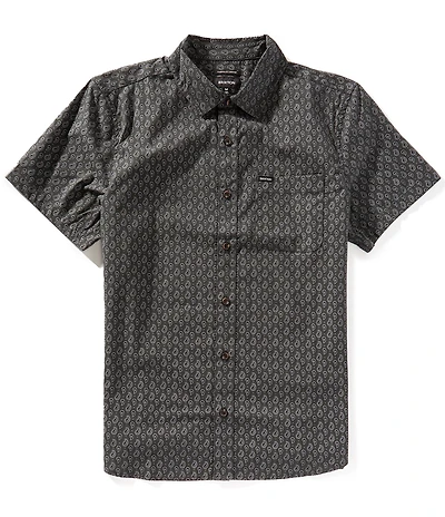 Brixton Charter Paisley Print Short Sleeve Woven Shirt