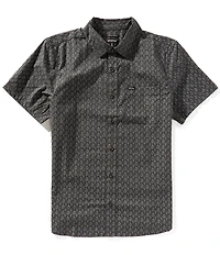 Brixton Charter Paisley Print Short Sleeve Woven Shirt