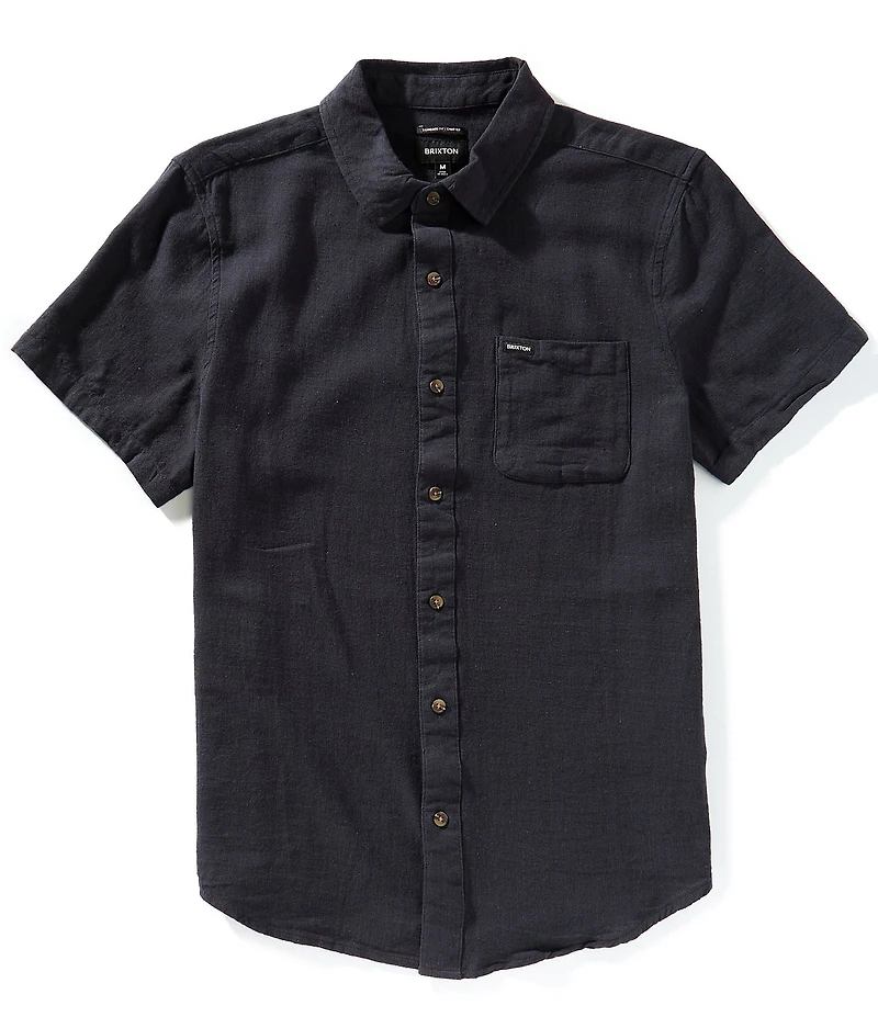 Brixton Charter Solid Short Sleeve Woven Shirt