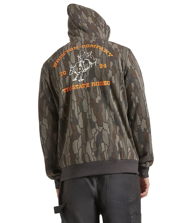 Brixton Danforth Camouflage Printed Long Sleeve Fleece Hoodie
