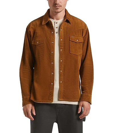 Brixton New West Long Sleeve Corduroy Oversized Western Shirt