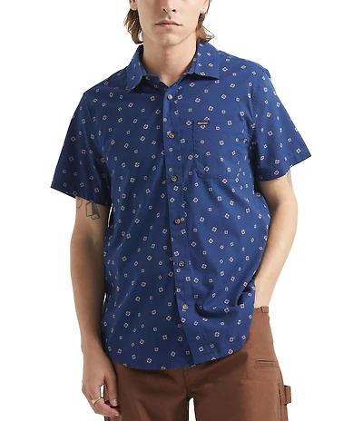 Brixton Short Sleeve Charter Floral Print Woven Shirt