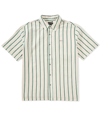 Brixton Striped Short Sleeve Relaxed Fit Woven Shirt