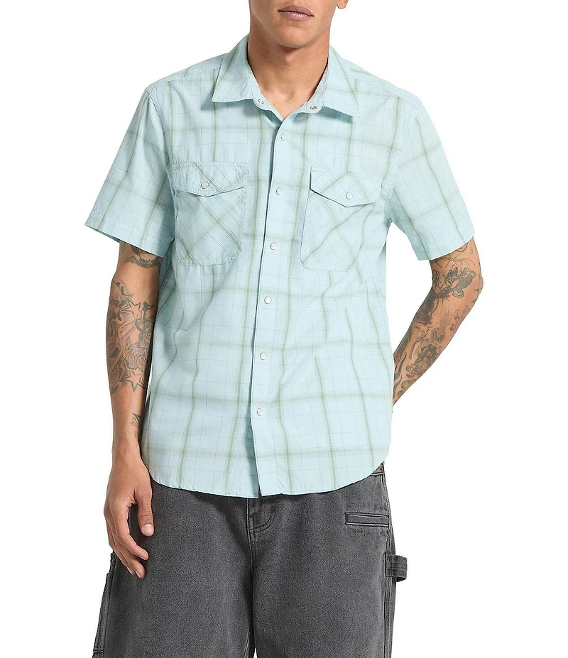 Brixton Wayne Printed Short-Sleeve Woven Western Shirt