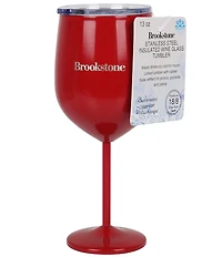 Brookstone Stainless Steel Wine Glass Tumbler