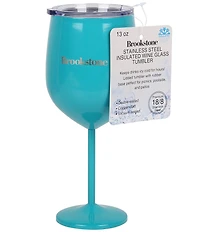 Brookstone Stainless Steel Wine Glass Tumbler
