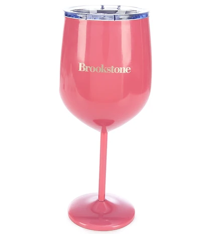 Brookstone Stainless Steel Wine Glass Tumbler
