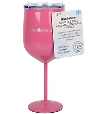 Brookstone Stainless Steel Wine Glass Tumbler
