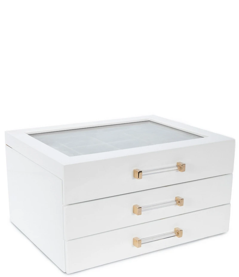Brouk & Co Kendall 3 Layer Clear Lid Jewelry Box