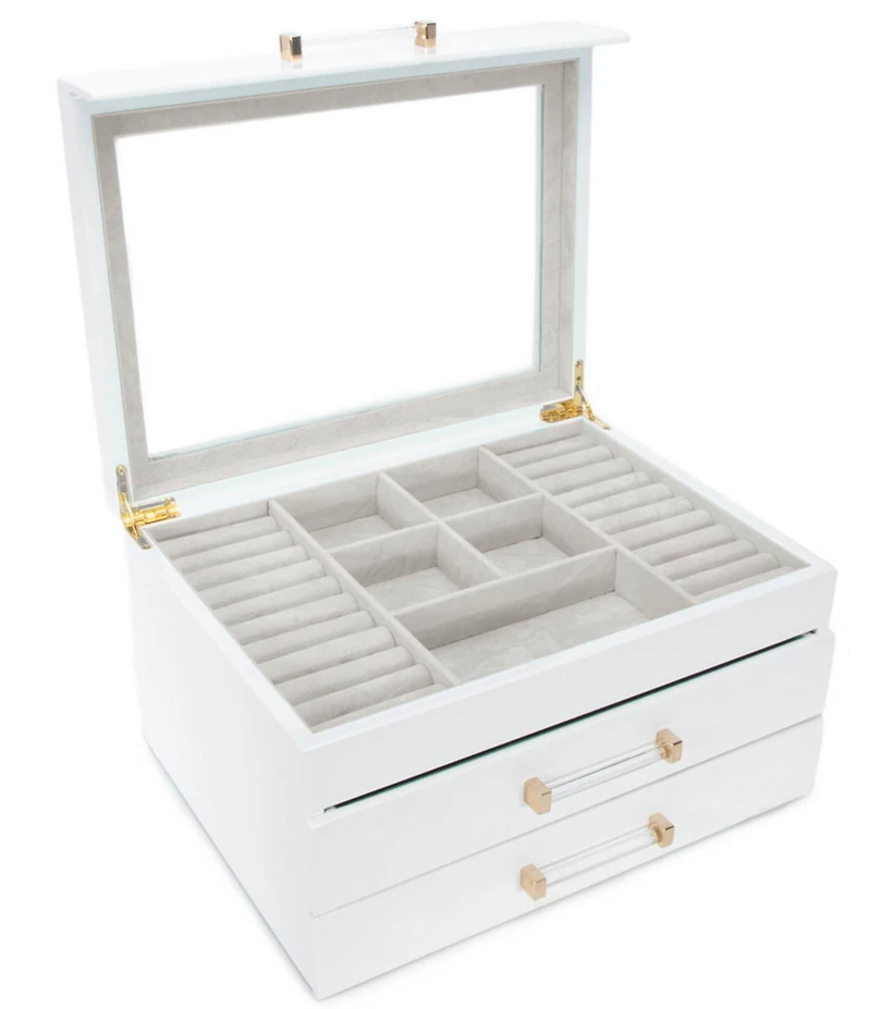 Brouk & Co Kendall 3 Layer Clear Lid Jewelry Box
