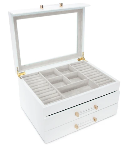 Brouk & Co Kendall 3 Layer Clear Lid Jewelry Box