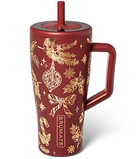 Brumate Era Straw Merry Merlot Print Insulated Tumbler