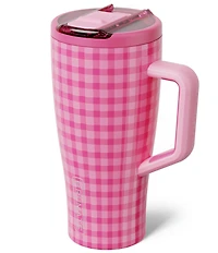 Brumate Pink Gingham Era Flip Straw Insulated Tumbler, 30 oz.