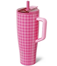 Brumate Pink Gingham Era Flip Straw Insulated Tumbler, 40 oz.