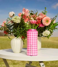 Brumate Pink Gingham Hopsulator Slim 12oz Can Holder
