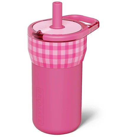 Brumate Pink Gingham Leap Kids Straw Tumbler, 12-oz