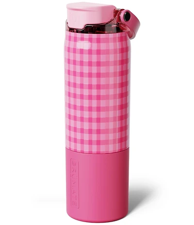 Brumate Pink Gingham Rise Straw Insulated Tumbler, 25 oz