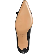 Bruno Magli Addison Leather Buckle Hardware Snip Toe Booties