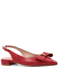 Bruno Magli Bella Leather Slingback Bow Detail Flats