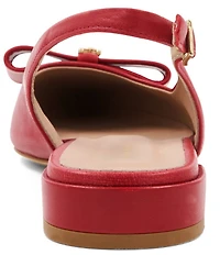 Bruno Magli Bella Leather Slingback Bow Detail Flats