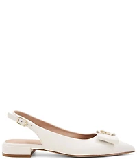 Bruno Magli Bella Leather Slingback Bow Detail Flats