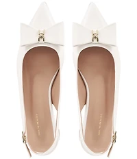 Bruno Magli Bella Leather Slingback Bow Detail Flats