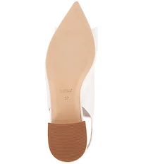 Bruno Magli Bella Leather Slingback Bow Detail Flats