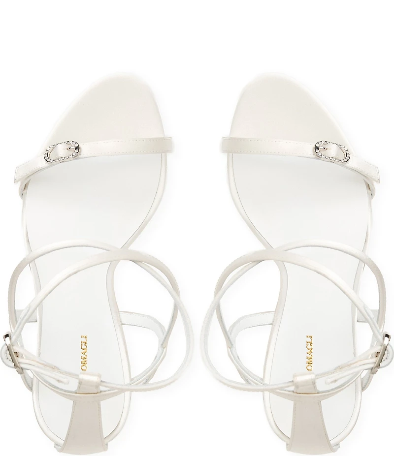 Bruno Magli Bruna Satin Buckle Ornament Dress Sandals