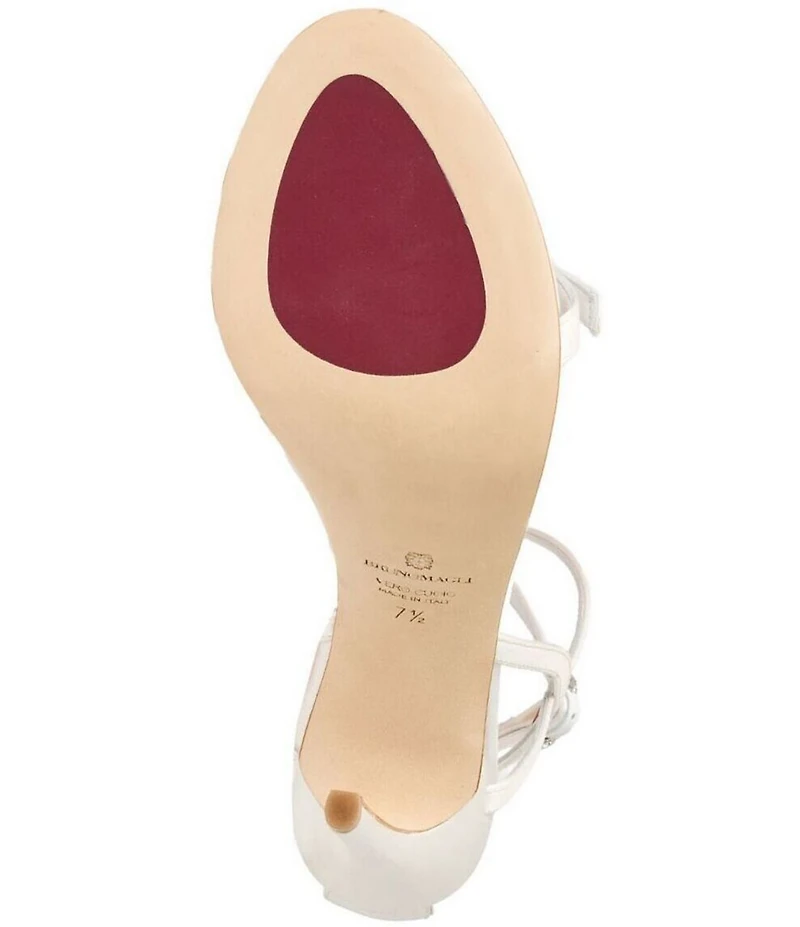 Bruno Magli Bruna Satin Buckle Ornament Dress Sandals