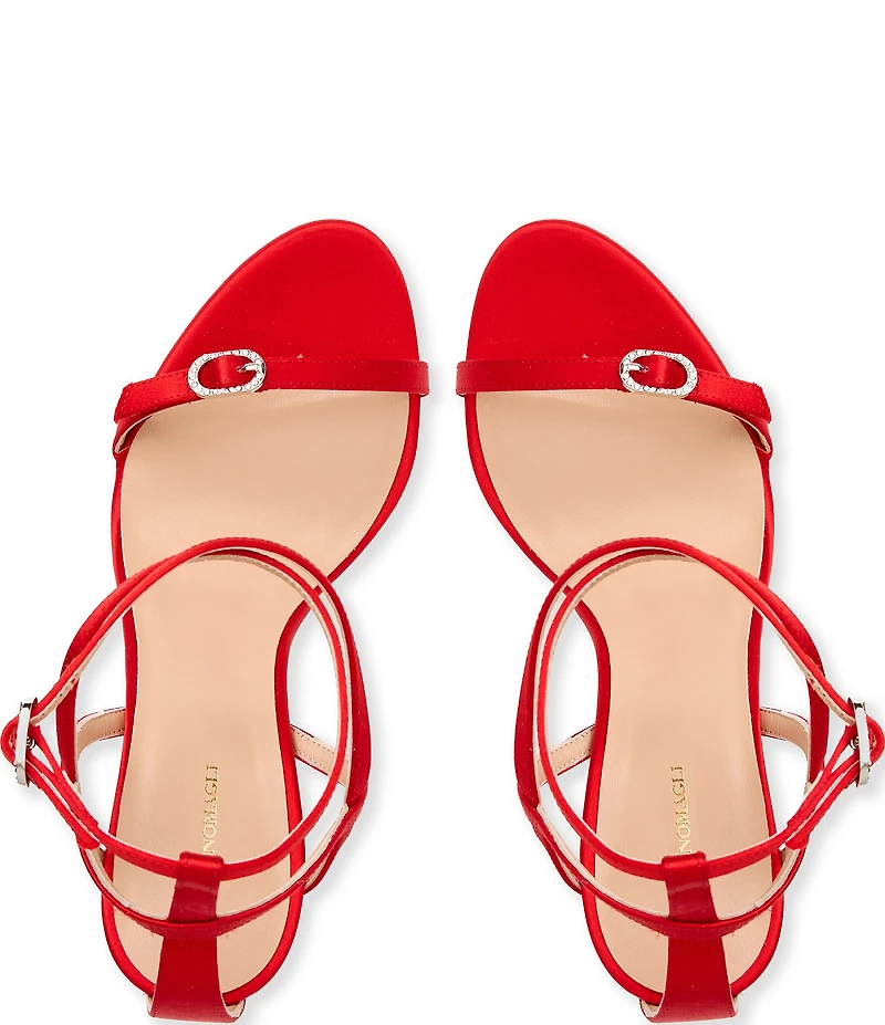 Bruno Magli Bruna Satin Buckle Ornament Dress Sandals