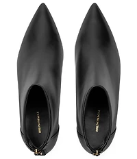 Bruno Magli Francesca Leather Kitten Heel Ankle Booties