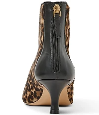 Bruno Magli Francesca Leopard Print Haircalf Stiletto Booties