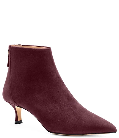 Bruno Magli Francesca Suede Kitten Heel Ankle Booties