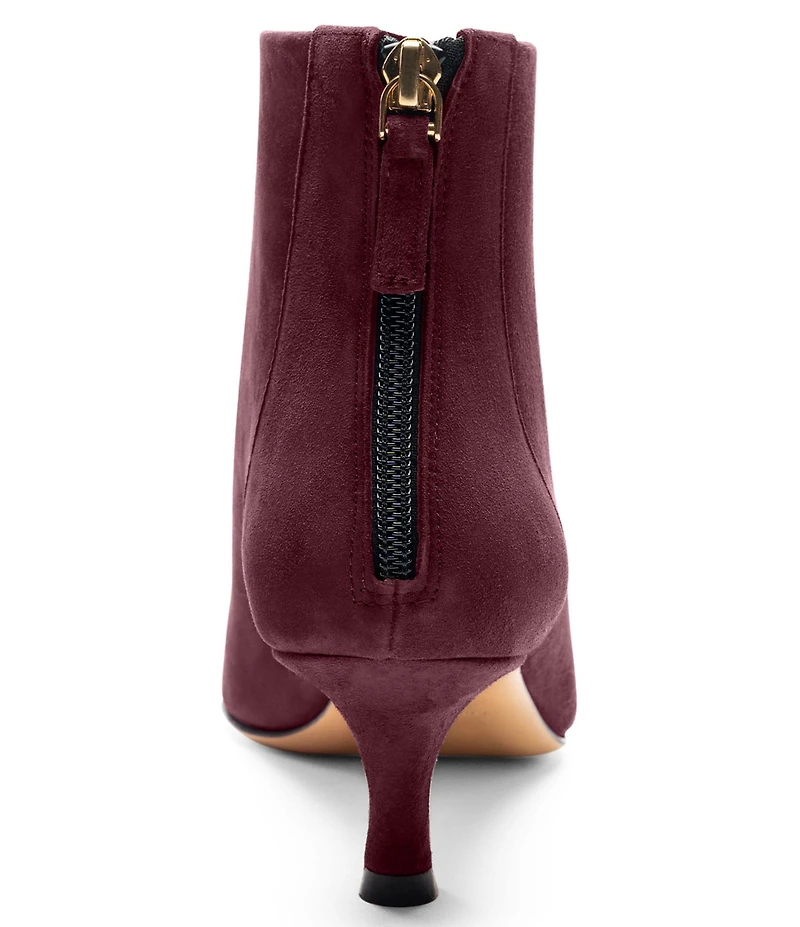 Bruno Magli Francesca Suede Kitten Heel Ankle Booties