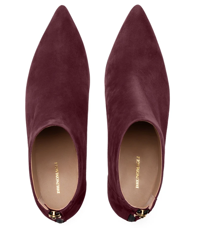 Bruno Magli Francesca Suede Kitten Heel Ankle Booties