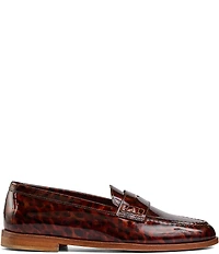 Bruno Magli Lola Tortoise Print Patent Leather Penny Loafers