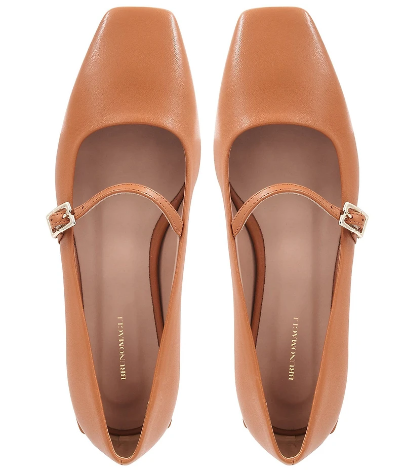 Bruno Magli Lucia Leather Mary Jane Flats