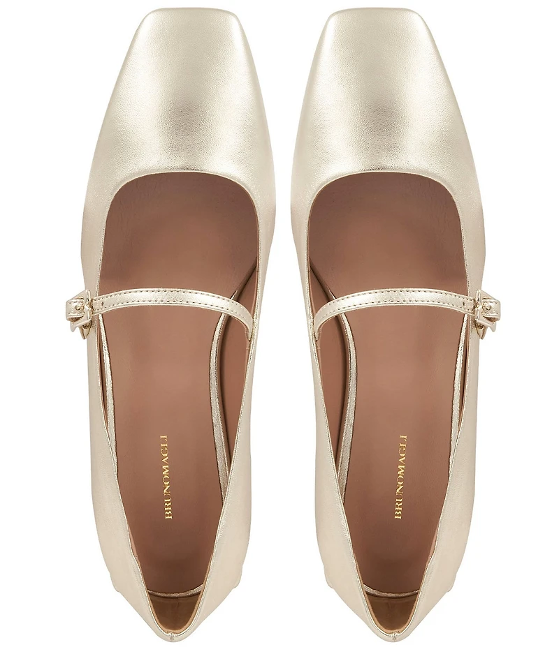 Bruno Magli Lucia Leather Mary Jane Flats
