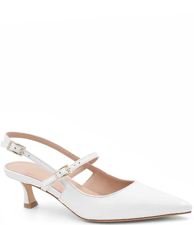 Bruno Magli Luciana Crinkle Patent Leather Slingback Mary Jane Pumps