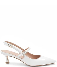 Bruno Magli Luciana Crinkle Patent Leather Slingback Mary Jane Pumps