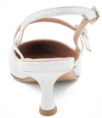 Bruno Magli Luciana Crinkle Patent Leather Slingback Mary Jane Pumps